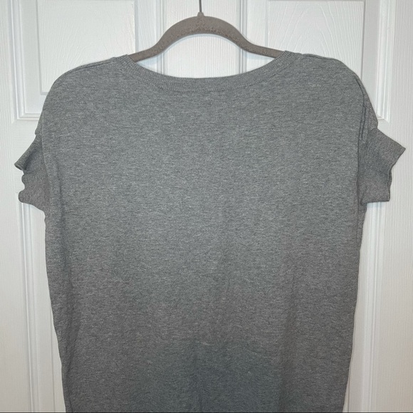 𝅺MOSCHINO Long Grey Love Moschino T Shirt Sequin Red Heart 100% cotton Small - Picture 5 of 8